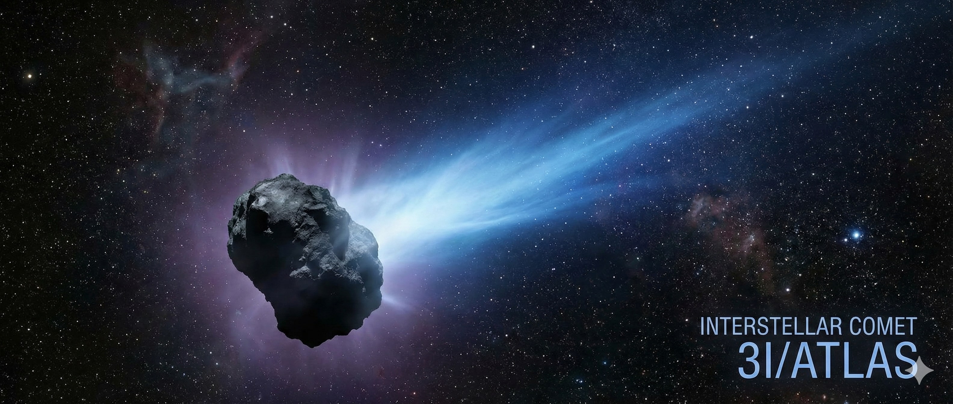 Artistic visualization of interstellar object 3I/ATLAS